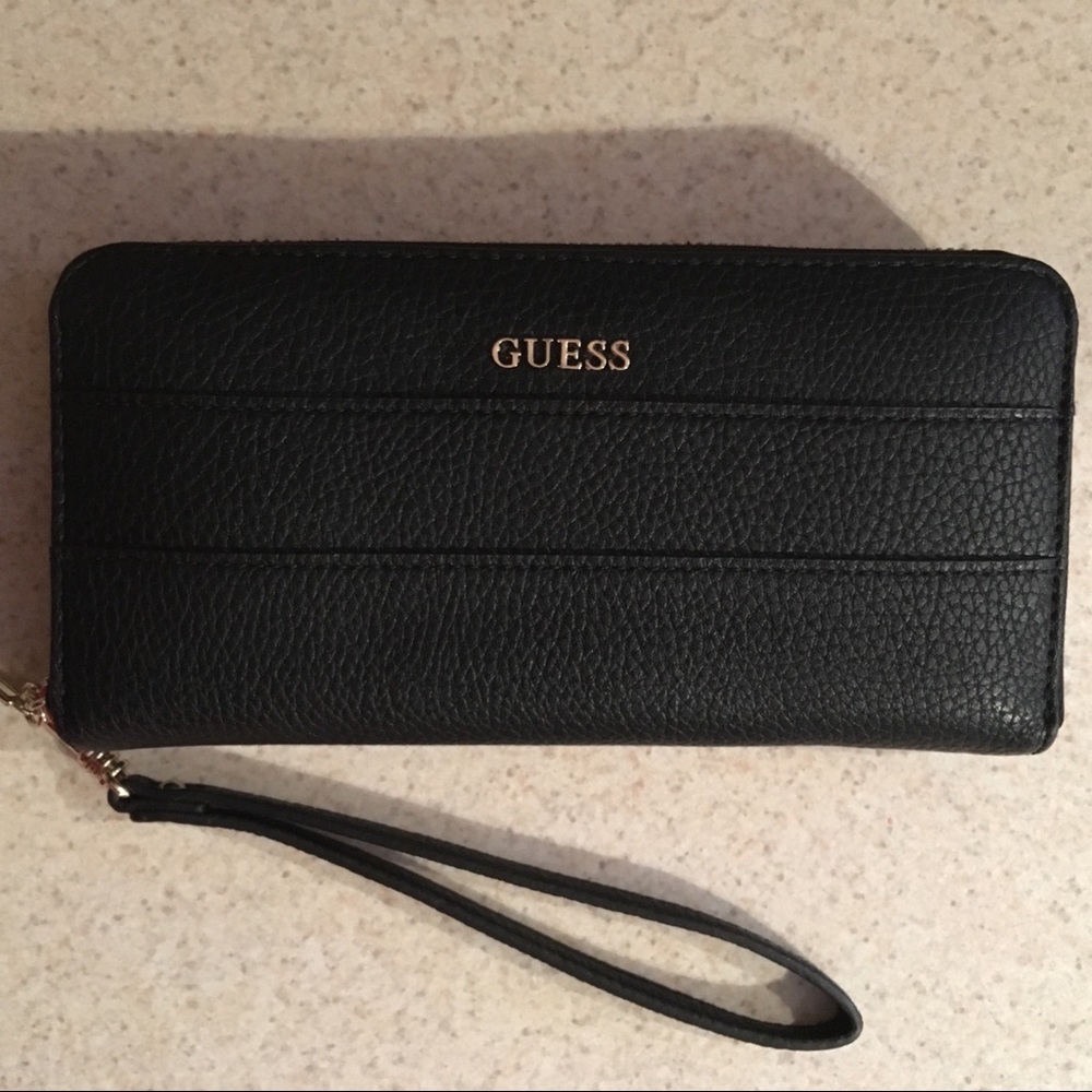 Guess Black Wallet Wristlet